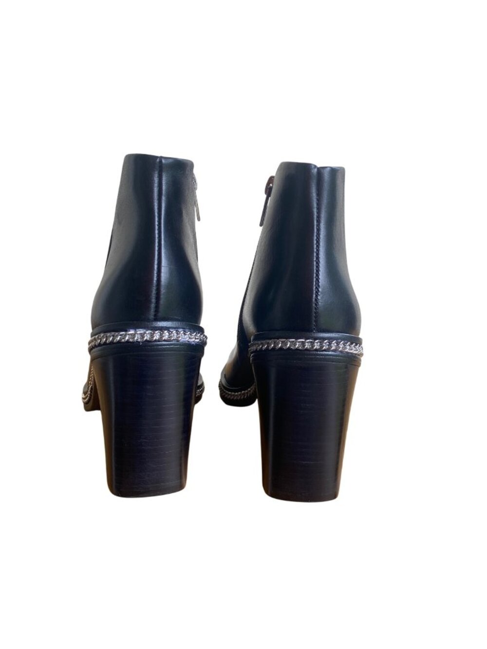 Vince Camuto VC-Bitnny Black Cow Paradise Leather Open Toe Booties Size 9M New - Picture 4 of 15
